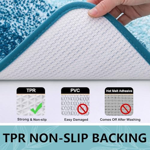 Arotive Microfiber Bathroom Rugs, Shaggy Soft Absorbent Bath Rug, 30x20