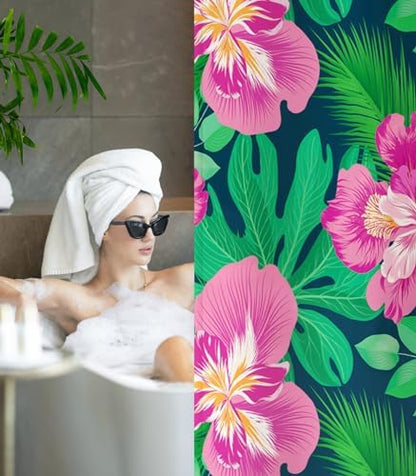 Bathroom Shower Curtain Cute Cortinas para Baño 72 x 72, Tropical