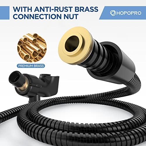 HOPOPRO 7-Mode High Pressure Hand Shower Head with Power Wash, Matte Black