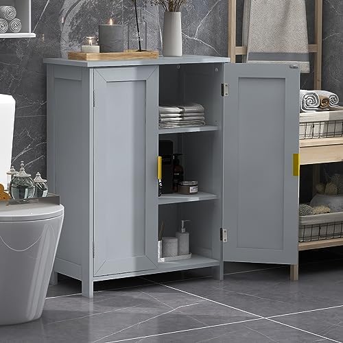 TaoHFE Grey Bathroom Storage Cabinet,Bathroom Cabinets Freestanding