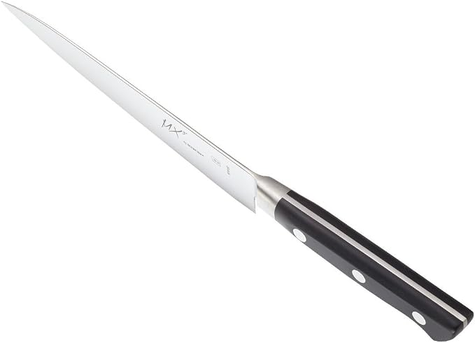 Mercer Culinary MX3 Premium San Mai VG-10 Steel Core Blade Petty Knife, 150mm 6 Inch,Black