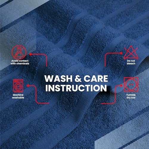 Infinitee Xclusives 100% Ring-Spun Cotton Bath Towels for Bathroom - Pack 2