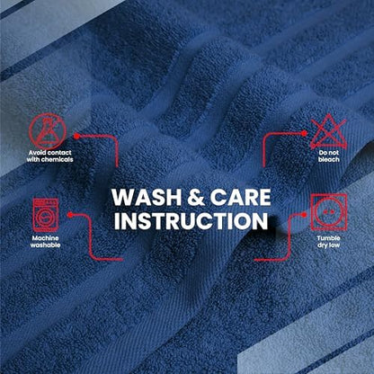 Infinitee Xclusives 100% Ring-Spun Cotton Bath Towels for Bathroom - Pack 2