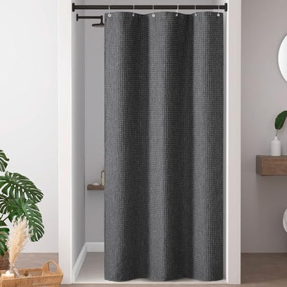 Madison Park Arbor Waffle Stall Shower Curtain, 36 x 72, Charcoal