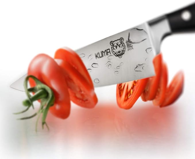 KUMA Multi Purpose Chef Knife & Pro Bolster Edition (Set of 2) - 8 Inch Chef's Knife for Carving, Slicing & Chopping - Great Ergonomic Handle - Professional Kitchen Knives