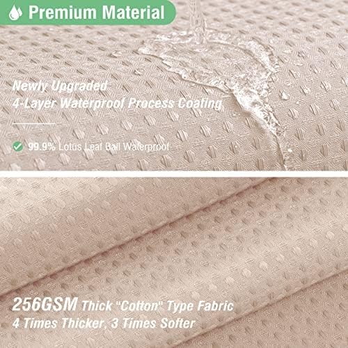 Dynamene Extra Wide Waffle Shower Curtain 256 GSM Fabric 108x72 Blush Pink