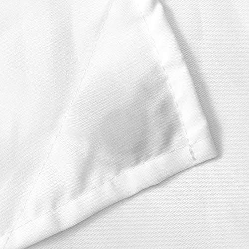 N&Y HOME Fabric Shower Curtain Liner Extra Long 72 x 84 Inches, White