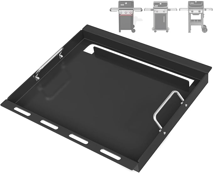 Full Size Griddle Inserts for Weber Spirit 300 Series(2025 Models) and Spirit 200 Series, 7637 Flat Top Grill Part for Weber Spirit E310 E325 EP325(2025), GS4 Spirit I & II E210 E220, Carbon steel
