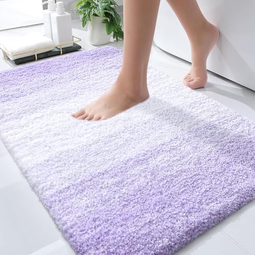 OLANLY Small Bathroom Rugs 35x16, Extra Soft Absorbent Microfiber Bath Rugs