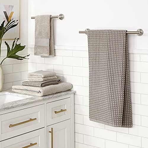 Modern Threads 6 Piece Bath Towel Set – Bathroom Towel Set with 2 Bath Towels, 2 Hand Towels & 2 Washcloths – 100% Cotton, Soft & Absorbent – Waffle (Charcoal)