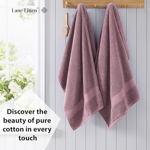 LANE LINEN Large Bath Sheets Oversized Soft Absorbent - Wishful Mauve