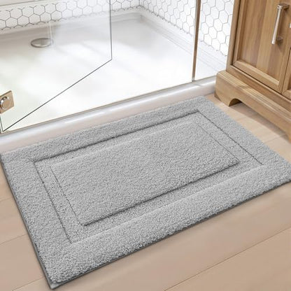 LUMI Ultra Soft Bathroom Rugs, Non Slip Bath Mat 20x32, Grey