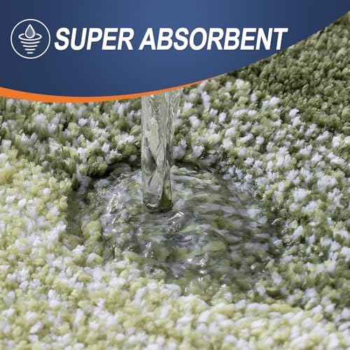OLANLY Luxury Toilet Rugs U-Shaped 24x20, Soft Absorbent Microfiber Mat