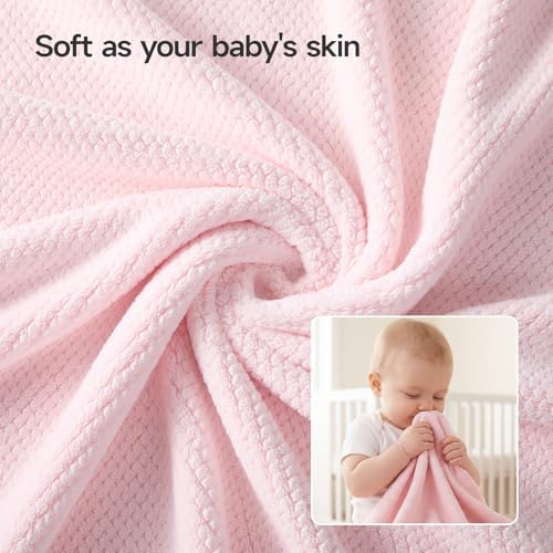 REDKISS 6 Piece Pink Towel Set, Extra Large Microfiber Bathroom Towels Set, 2 Bath, 2 Hand, 4 Washcloths, Super Soft, Highly Absorbent, Quick Dry Pink Towels for Bathroom, Gym, Spa & Hotel