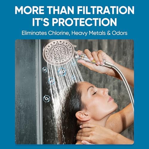 Cobbe Filtered Shower Head with Handheld, Water Softener for Hard Water