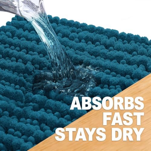 OLANLY Bathroom Runner Rugs 59x24, Thick Soft Absorbent Chenille Bath Rugs