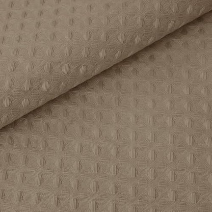 RiverDream Heavyweight Waffle No Hook Shower Curtain with Liner,Linen,71x74