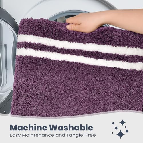 PURRUGS Bathroom Rug, Bath Mat, 24" x 36", Purple