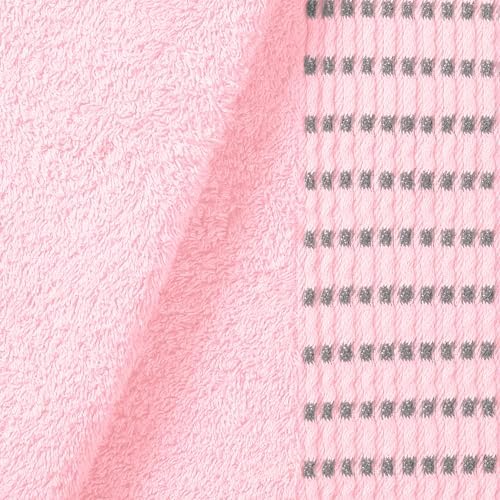 BELIZZI HOME Cotton 2 Pack Oversized Bath Towel Set 28x55 inches, Large Bath Towels, Ultra Absorbant Compact Quickdry & Lightweight Towel, Ideal for Gym Travel Camp Pool - Pink