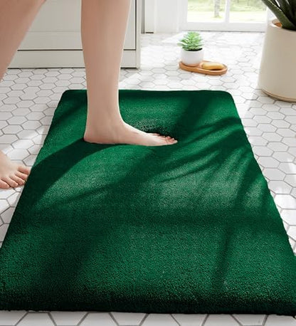 MINIDEAR Bathroom Rugs 36x24 Dark Green - Thick Memory Foam Bath Mat, Ultra Soft & Plush Non-Slip, Quick Dry, Absorbent Washable Floor Microfiber Mat for, Home Decor Accessories