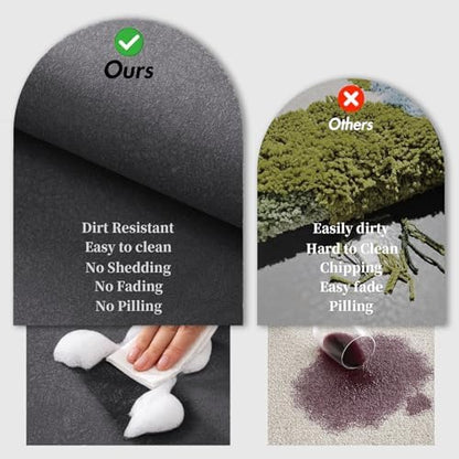 Bathroom Rugs and Mats Set 2 Piece Diatomaceous Earth Bath Mat,Dark Grey