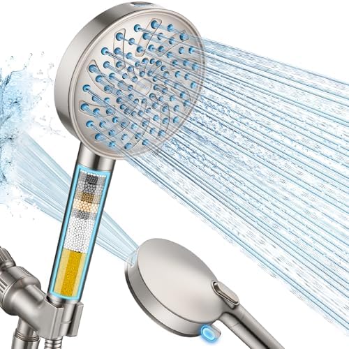 Cobbe Filtered Shower Head with Handheld, Water Softener for Hard Water