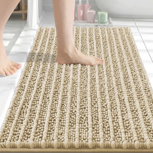 Arotive Bathroom Rugs Mat 34x21, Soft Absorbent Chenille Shaggy Bath Mat