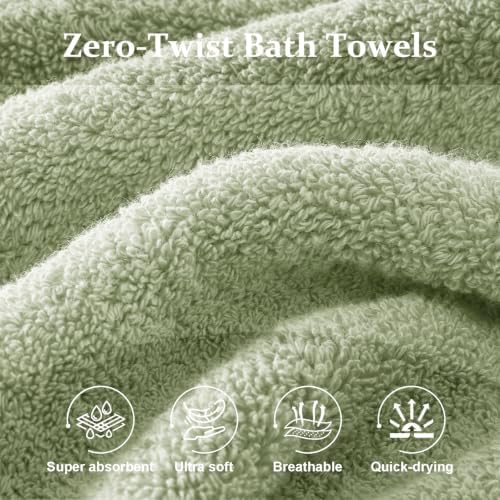 COZYART Bath Towel Set 6 PCS, Luxury 100% Turkish Cotton 650GSM Ultra Soft