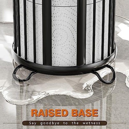 Toilet Paper Holder Stand, Freestanding Toilet Paper Storage,2 Pack,Black