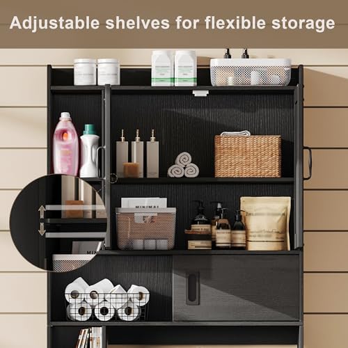 ChooChoo Over The Toilet Storage Cabinet with Adjustable Shelves