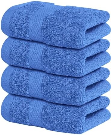 Infinitee Xclusives 100% Cotton Luxury Wash Cloths for Showering - 4 Pack
