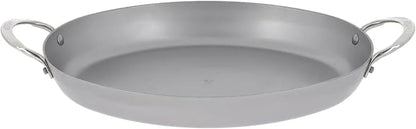 de Buyer MINERAL B Carbon Steel Oval Roasting Pan - 9.5” Diameter - Ideal for Roasting Meat, Seafood & Veggies - Naturally Non-Stick Finish - Made in France