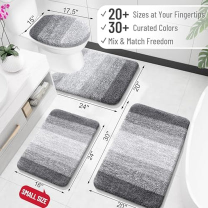 OLANLY Bathroom Runner Rug 70x24, Extra Soft Absorbent Microfiber Bath Rugs