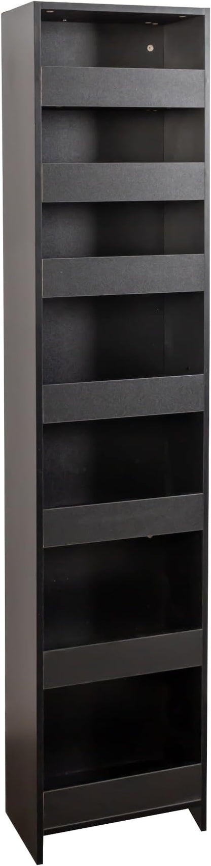 7 Tier Expandable Pull Out Cabinet Organizer, Pull Out Spice Rack, Rolling Kitchen Pantry Storage Cabinet, Slide Out Shelf Cabinet Storage for Kitchen, Black