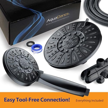 AquaDance 7" Premium High Pressure 3-way Rain & Handheld Shower Head Combo