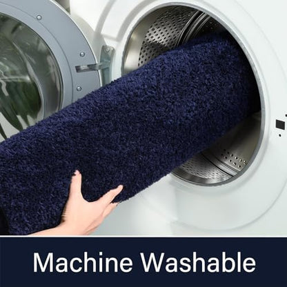 LOCHAS Bathroom Rug Runner 24x70 Inch, Bath Rugs Non Slip, Navy