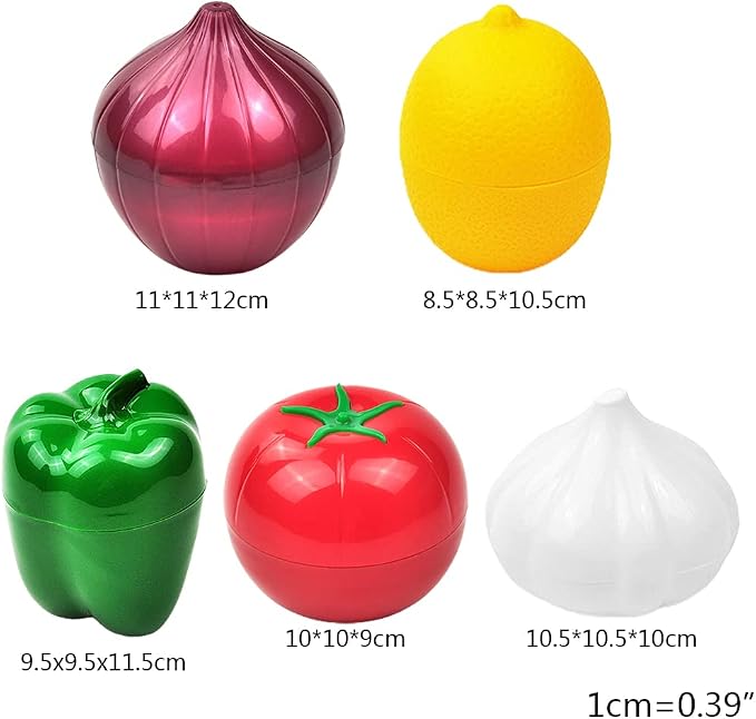 Lily Brown For Creative Kitchen Crisper Vegetable Container Onion Garlic Tomato Lemon Green Refrigerator For Storage B