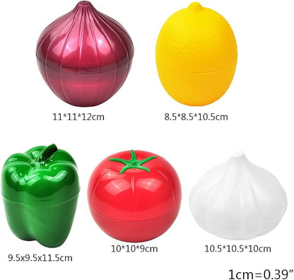 Lily Brown For Creative Kitchen Crisper Vegetable Container Onion Garlic Tomato Lemon Green Refrigerator For Storage B