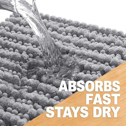 OLANLY Bathroom Runner Rugs 70x24, Thick Soft Absorbent Chenille Bath Rugs