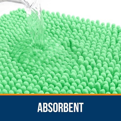 OLANLY Toilet Rugs U-Shaped 24x24, Soft Absorbent Chenille Contour Rugs