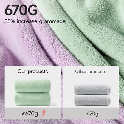 REDKISS Pack of 6 Towel Set - 2 Extra Large Bath, 2 Hand, 2 Washcloths, Ultra Soft & Highly Absorbent, Quicker to Dry, Green Towels for Bathroom, Spa, Hotel, Gym