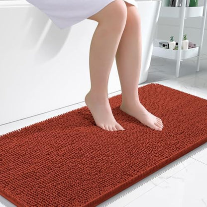 OLANLY Bathroom Runner Rugs 47x24, Extra Soft Absorbent Chenille Bath Rugs