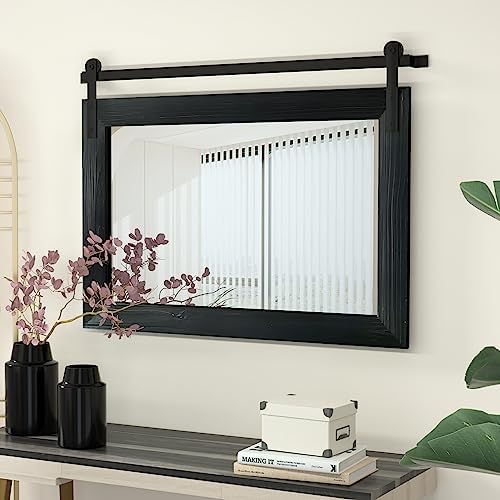 COGOOD Farmhouse Bathroom Mirrors for Over Sink - 30 x 41 Black