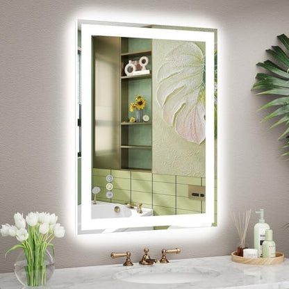 24x32 LED Bathroom Mirror, 6000LM, Separate Front and Back Lights