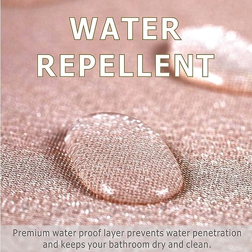 Blush Pink Glitter Shower Curtain: Waterproof Washable Quick Dry, 72Lx72W