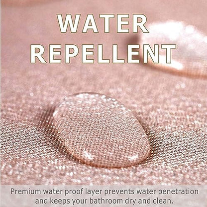 Blush Pink Glitter Shower Curtain: Waterproof Washable Quick Dry, 96Lx72W