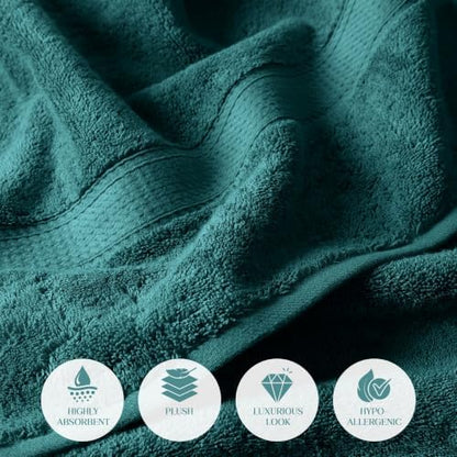 Superior Egyptian Cotton Ultra Plush & Absorbent, 3 Piece Set, Teal