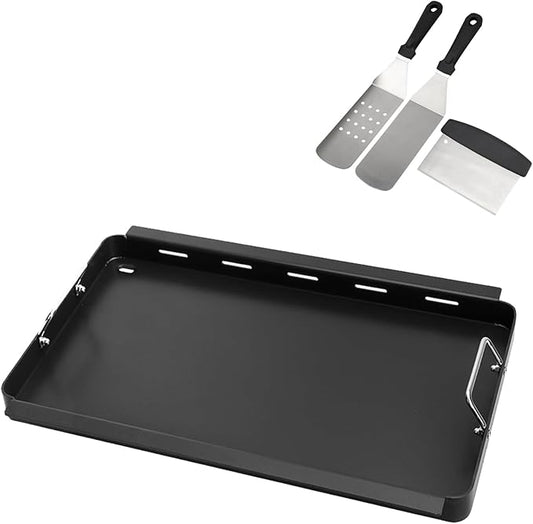 Full Size Griddle Insert with Spatula Set for Charbroil TRU Infrared 4 Burner 463242715 463255020 463242716 463257520 463276016 466242715, Flat Top for Charbroil Grill Replacement Parts G533-0009-W1