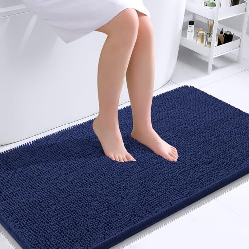 OLANLY Bathroom Runner Rugs 40x24, Extra Soft Absorbent Chenille Bath Rugs