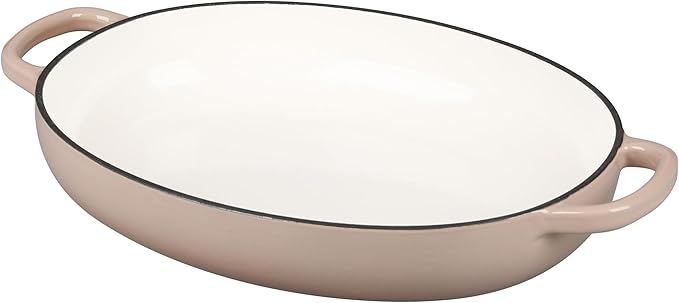 EDGING CASTING Enameled Oval Cast Iron Dutch Oven Pot with Lid, Bread Dutch Oven for Sourdough Bread Baking, Dutch Oven Bread, Bread Oven, 6QT, Mocha